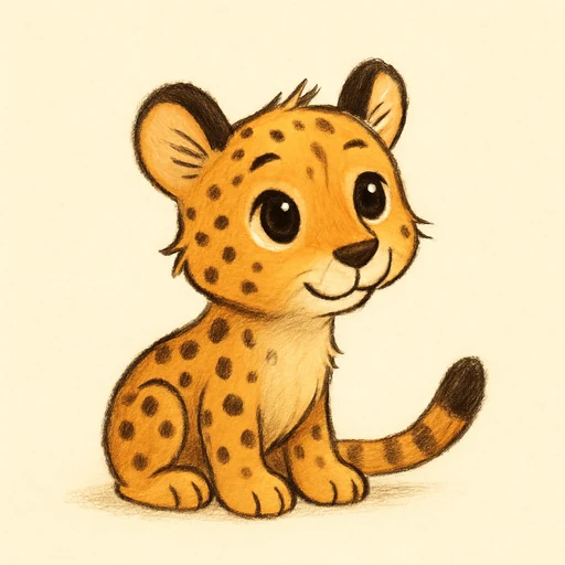 Curio the cheetah cub listening closely